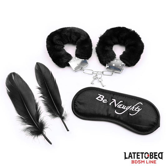 LateToBed BDSM trodelni crni set