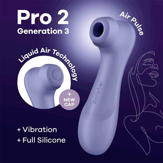 SATISFYER Pro 2 Gen 3 Liquid Air Technology Suction and Vibration Lilac