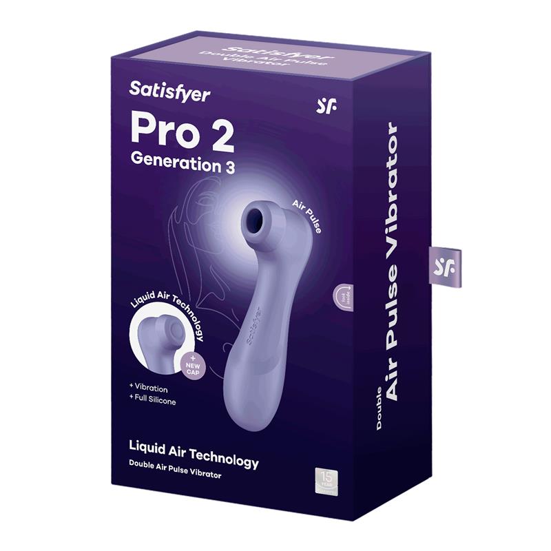 SATISFYER Pro 2 Gen 3 Liquid Air Technology Suction and Vibration Lilac