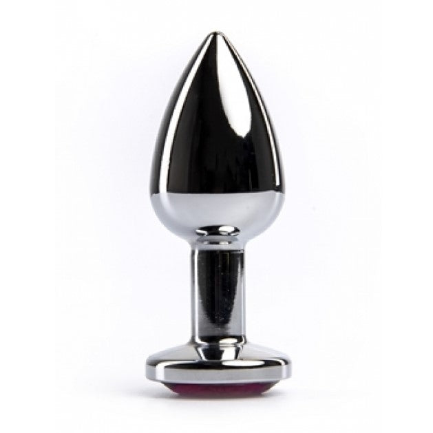 Anal butt plug metal silver M