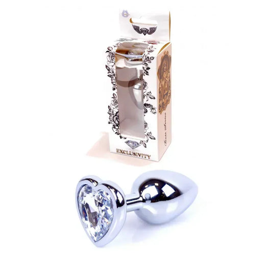 Plug Jewelry Silver Heart - Clear