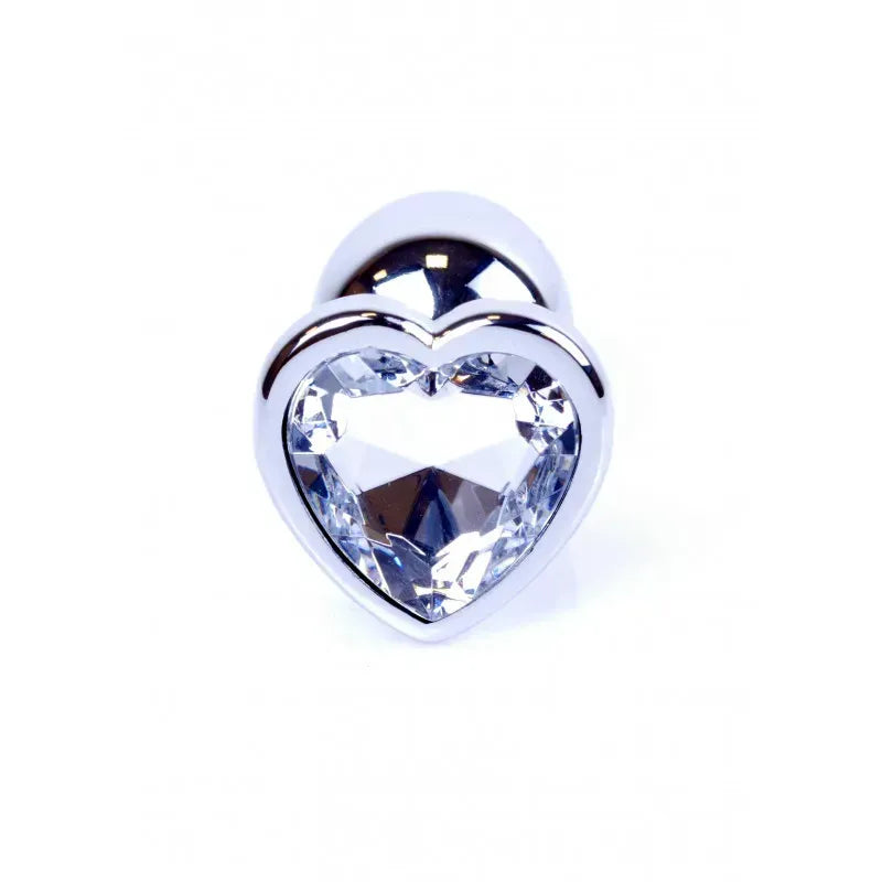 Plug Jewelry Silver Heart - Clear