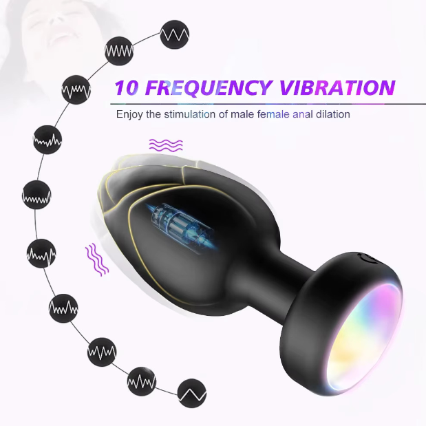 LED Analni vibrator black