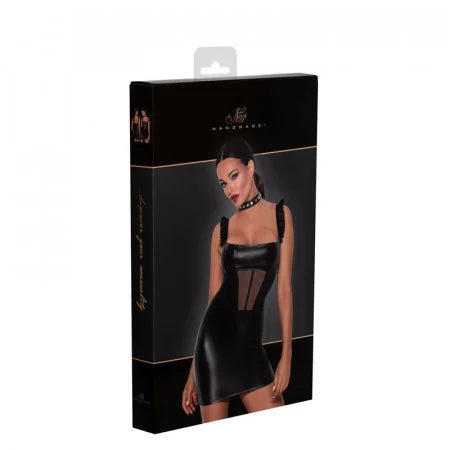 Seksi wetlook haljina - Senzualna M black