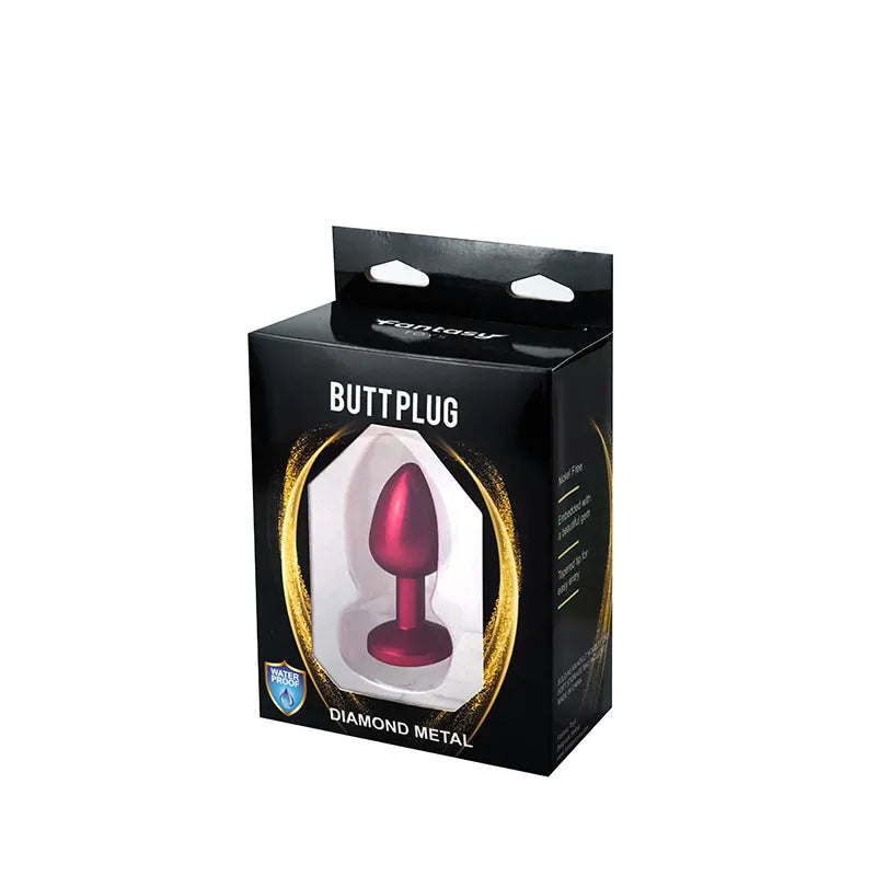 Anal butt plug metal Crveni S