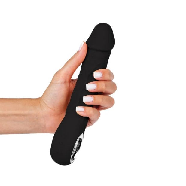 Silikonski vibrator sa grejanjem – Prometheus Black