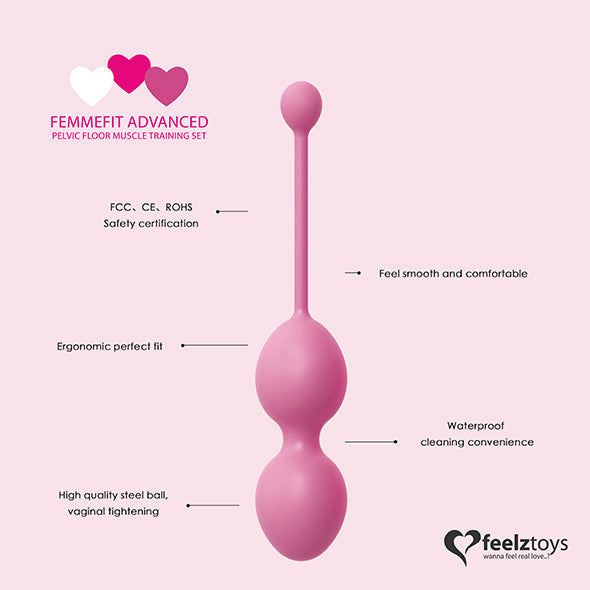 Tegovi za Kegelove vežbe FemmeFit (napredni set) - - Sensation Luxe