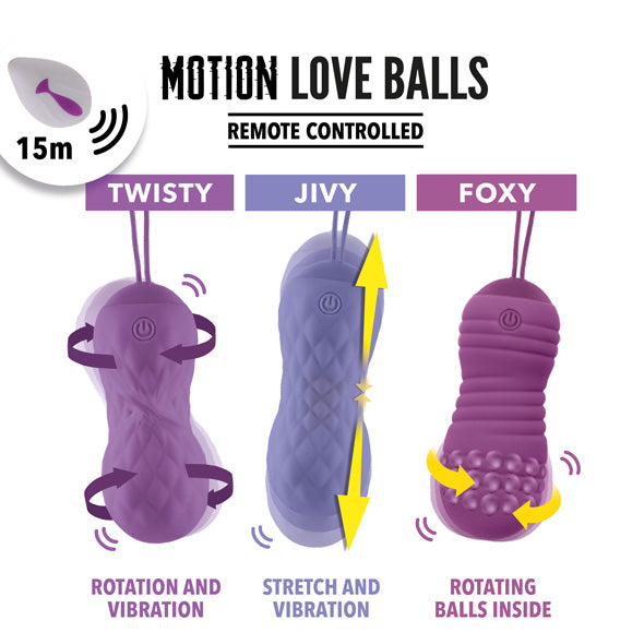 Motion Love Balls Twisty sa daljinskim upravljanjem - - Sensation Luxe