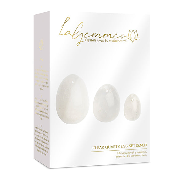 Joni jaja Set Clear Quartz (S-M-L) - - Sensation Luxe