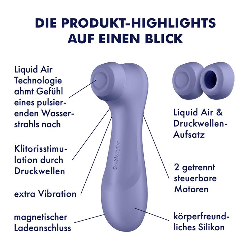 SATISFYER Pro 2 Gen 3 Liquid Air Technology Suction and Vibration Lilac