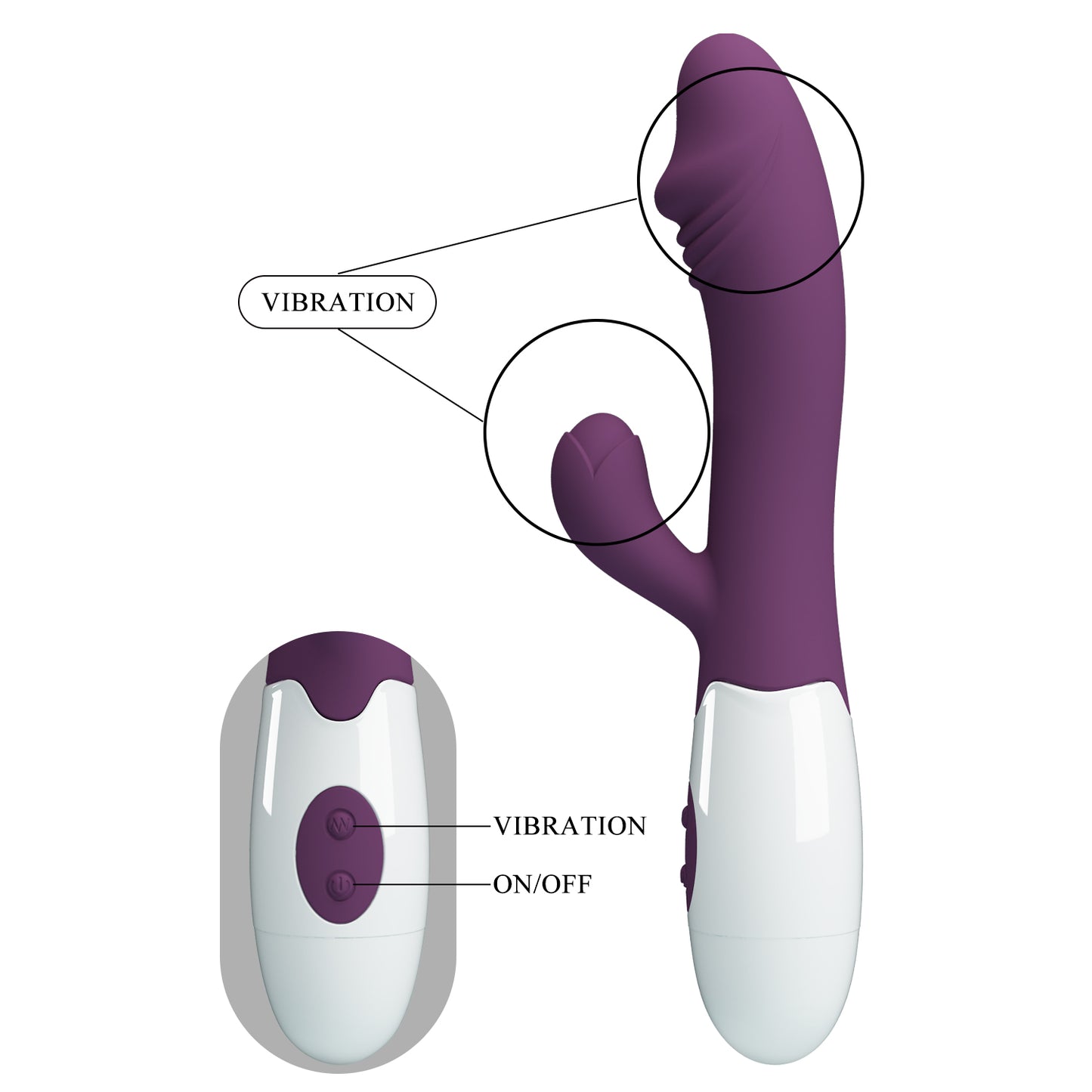 Vibrator Snappy purple
