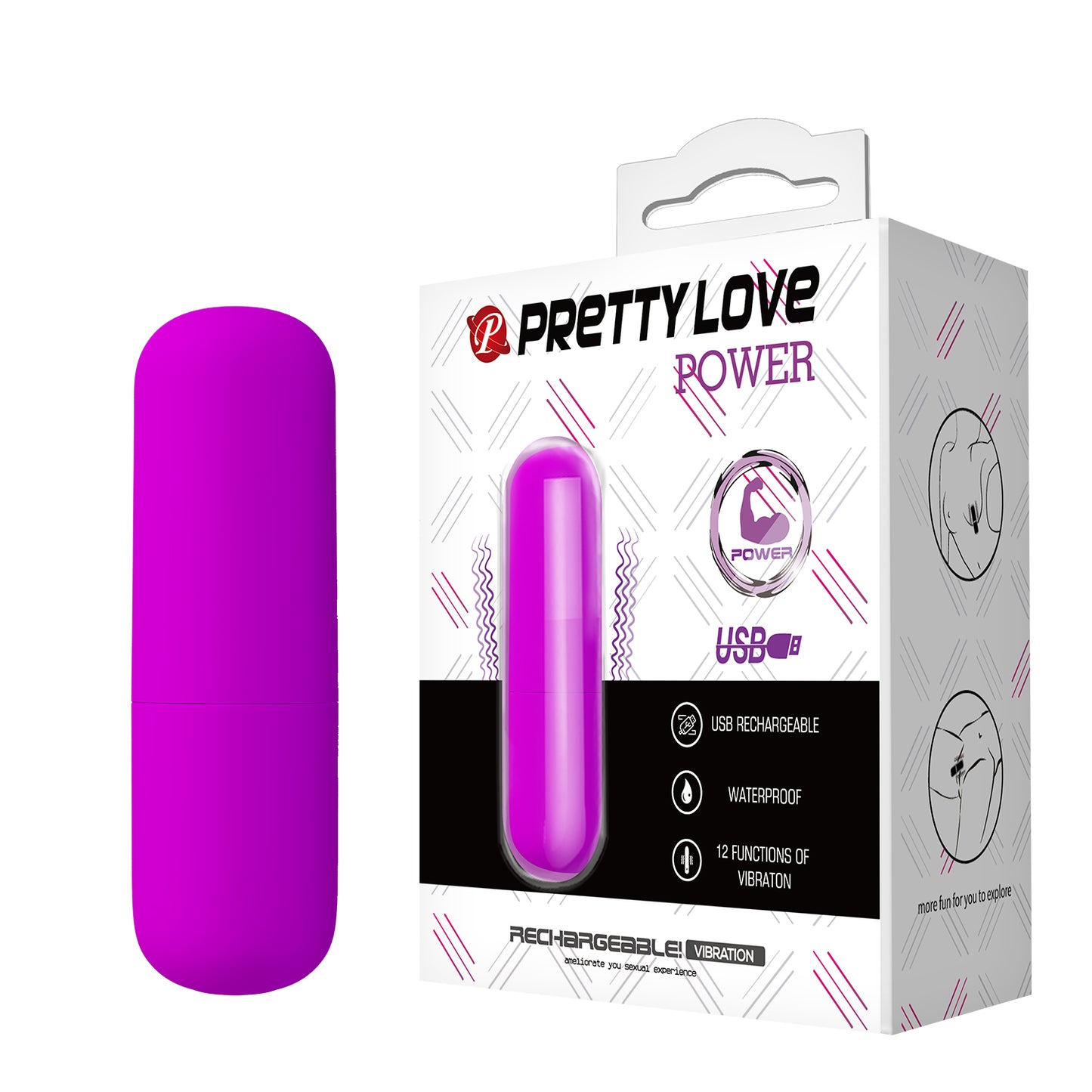 Power bullet vibrator pink