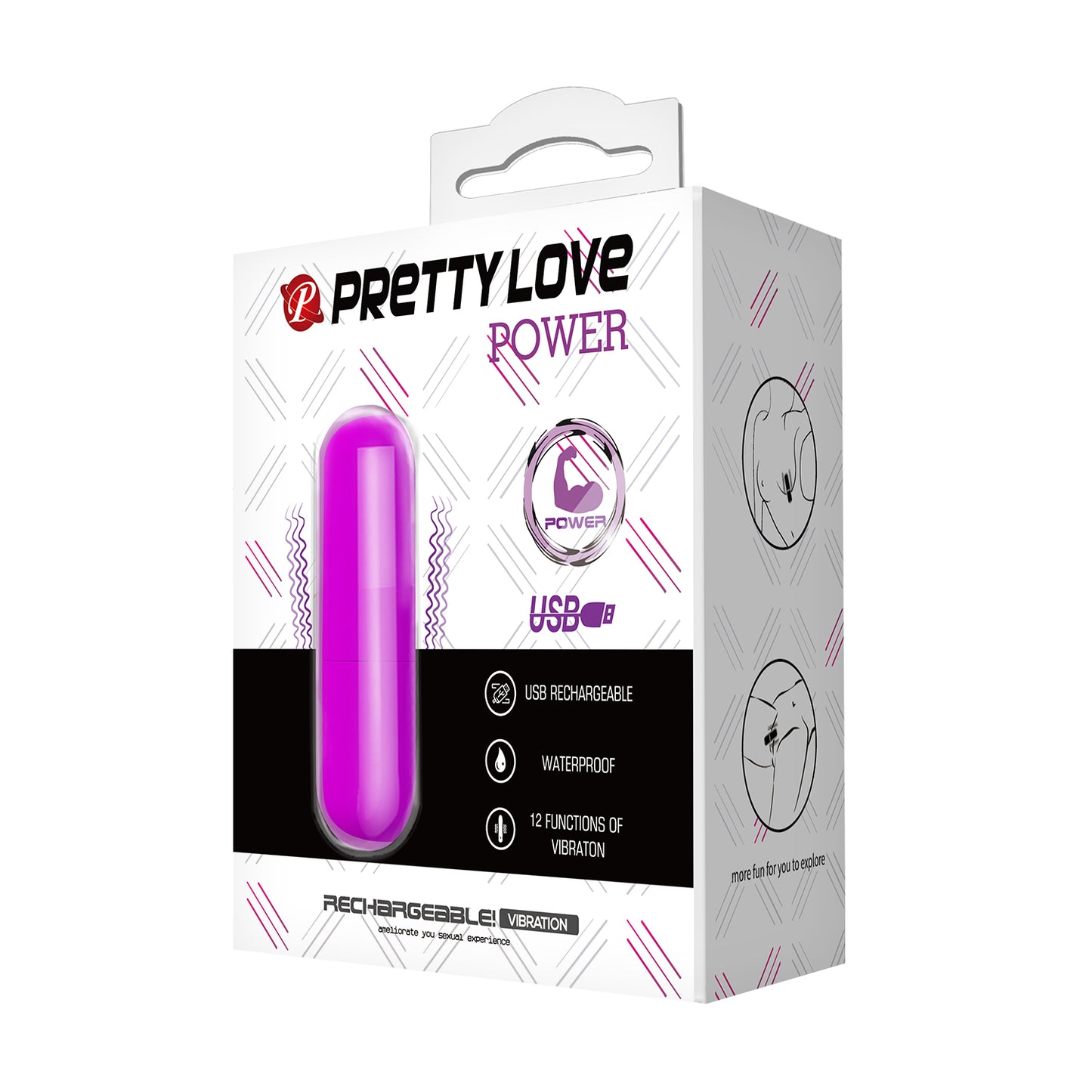 Power bullet vibrator pink