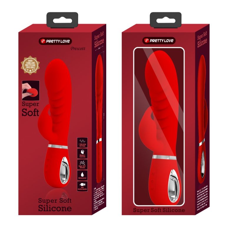 Super soft rabbit vibrator Prescott red