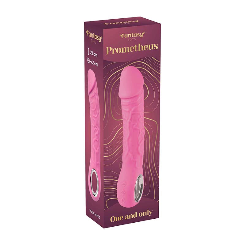 Silikonski vibrator sa grejanjem – Prometheus Pink