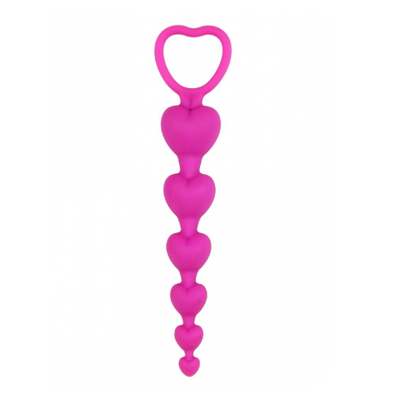 Anal beads Heart pink