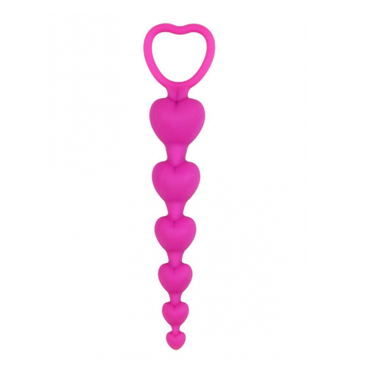 Anal beads Heart pink