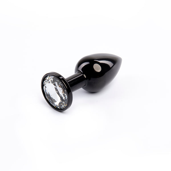Anal butt plug metal crni S