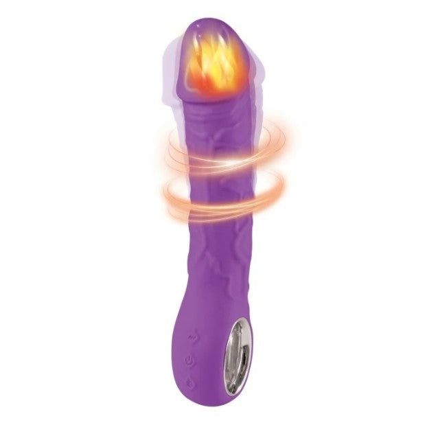 Silikonski vibrator sa grejanjem – Prometheus Lila