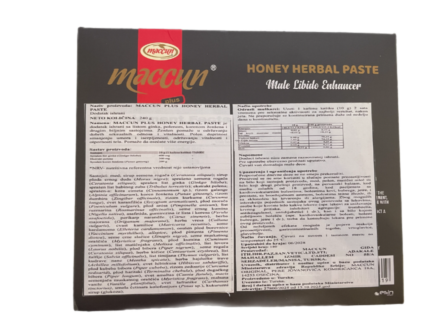 Maccun Plus Med Pasta 12gr