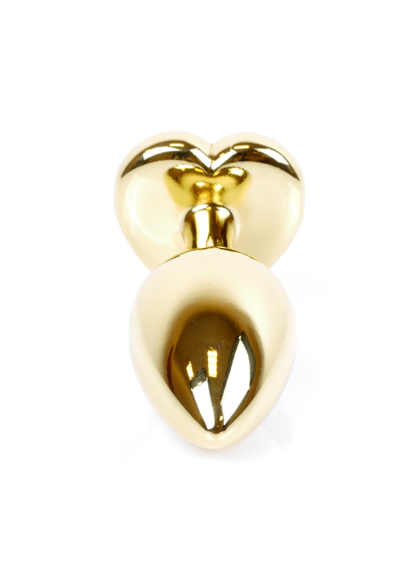 Plug Jewelry Gold Heart - Red
