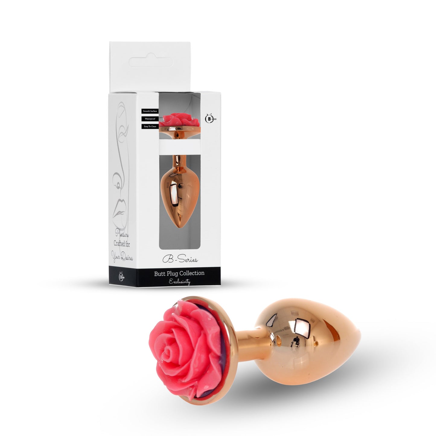 Anal plug gold rose pink