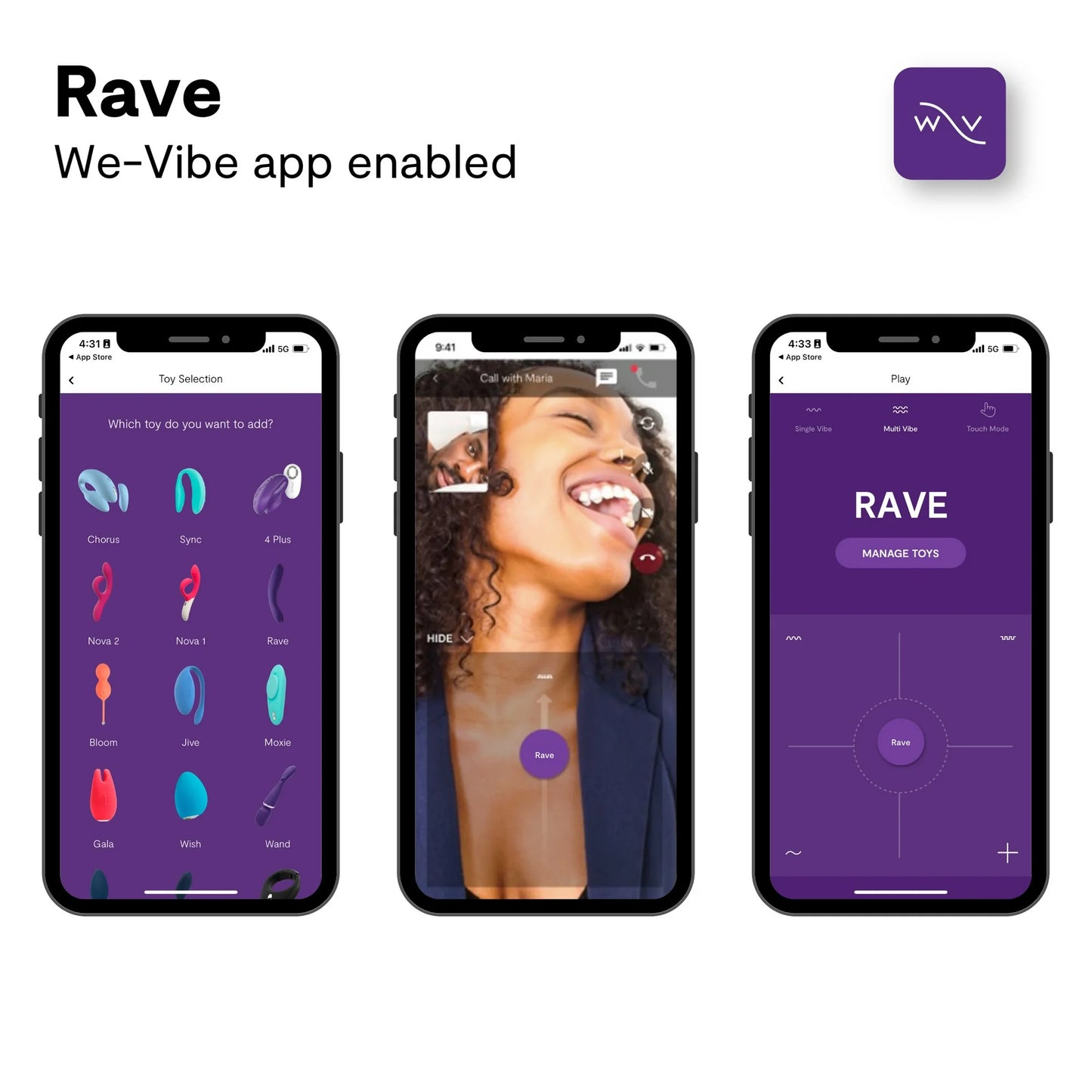 We-Vibe Rave vibrator APP